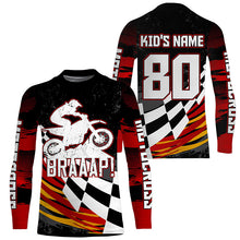 Load image into Gallery viewer, Brap Jersey Personalized Motocross Shirt UPF30+ Kid Adult Dirt Bike MX Racing Long Sleeves NMS1136