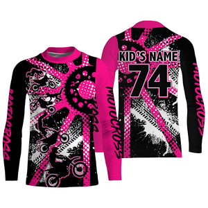 Dirt bike freestyle kid men women custom MX jersey UPF30+ pink Motocross gear racing shirt PDT299