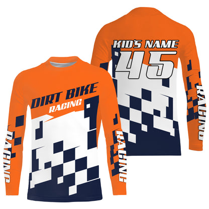 Motocross jersey men women youth personalized UV orange dirt bike racing off-road MX riding shirt PDT151