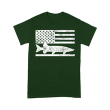 Load image into Gallery viewer, Musky Fisherman American Flag Fishing Men&#39;s T Shirt - FSD1412D02