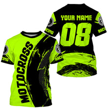 Load image into Gallery viewer, Custom green Dirt Bike youth women men jersey upf30+ off-road motocross racing shirt motorcycle PDT420
