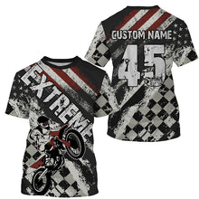 Load image into Gallery viewer, Motocross off-road jersey youth adult flag patriotic UV dirt bike extreme custom MX racing shirt PDT244