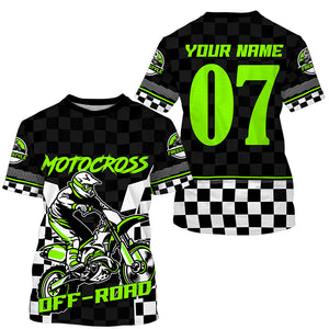 Dirt bike jersey youth adult flag racing custom Motocross UPF30+ MX off-road extreme long sleeves PDT234