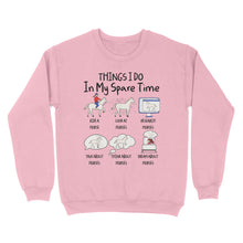 Load image into Gallery viewer, Things I Do In My Spare Time, Horse Gifts For Girls, Women, Gift for horse lovers D03 NQS2676 - Standard Crew Neck Sweatshirt