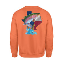 Load image into Gallery viewer, Trout fishing Texas trout season  - Standard Fleece Sweatshirt