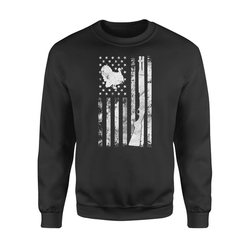 Hunting Shirt with American Flag, Shotgun Hunting Shirt, Turkey Hunting Shirt D05 NQS1338 - Sweatshirt