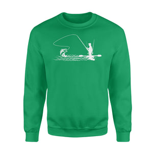 Kayak bass fishing shirt for men, women, Largemouth Bass fishing Sweatshirt - NQSD261