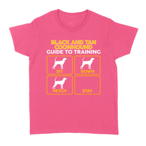 Black and Tan Coonhound Women's T-Shirt | Funny Guide to Training dog - FSD1090