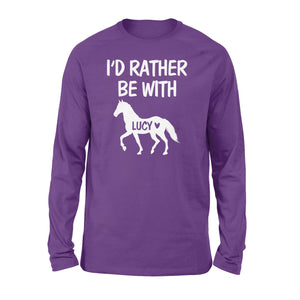 Personalized horse name shirt and hoodie - Standard Long Sleeve