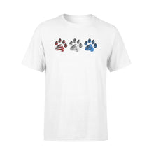 Load image into Gallery viewer, Red White Blue American Flag Dog paws T shirt design gift ideas for Dog lovers  - SPH85