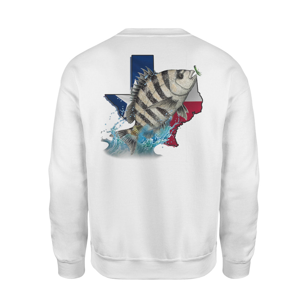 Sheepshead season Texas Sheepshead fishing - Standard Fleece Sweatshirt