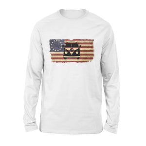 Campervan American flag shirt, camping shirt- 3DQ38