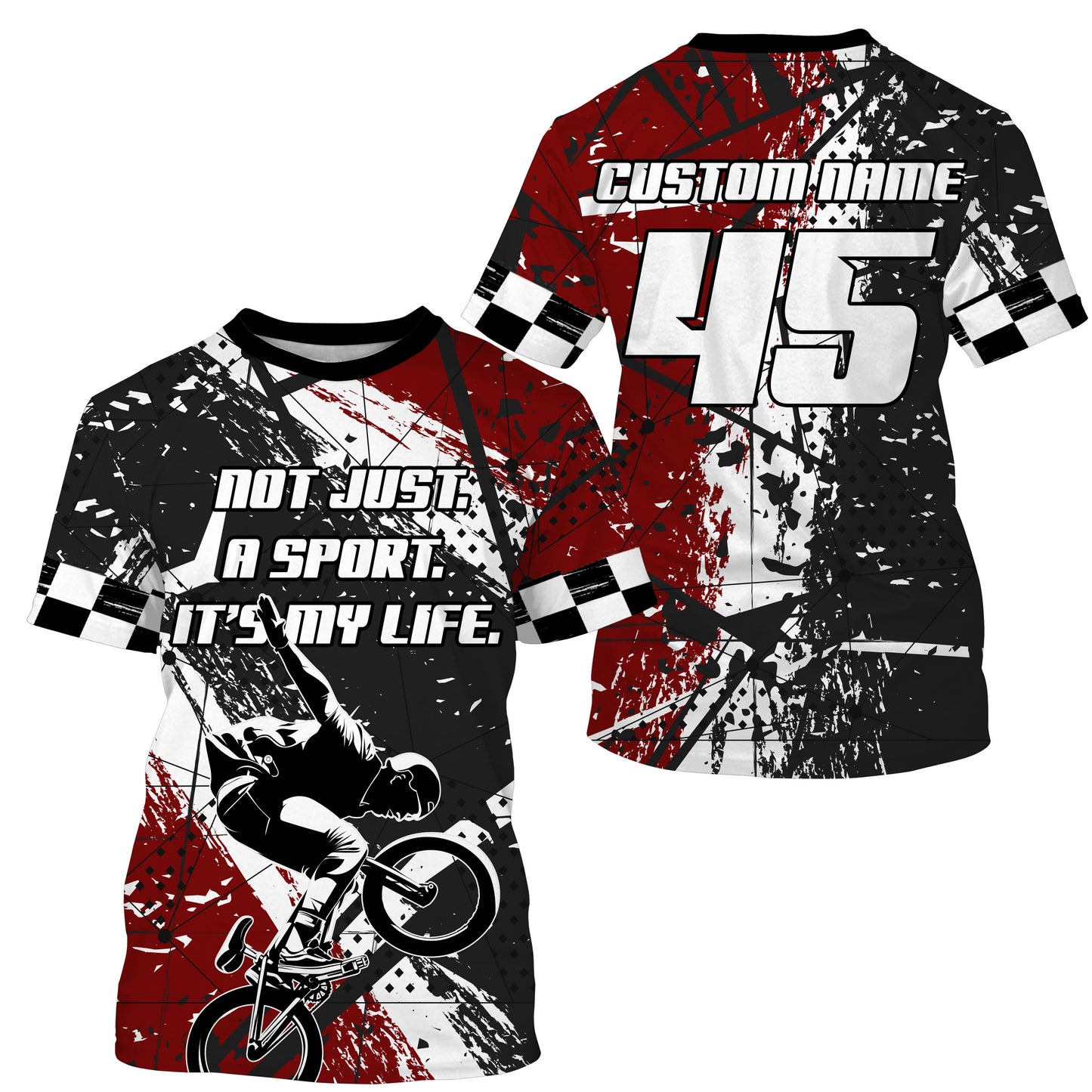 BMX Life Red BMX jersey adult kid bike shirt UPF30+ cycling gear BMX bicycle motocross racewear| SLC83