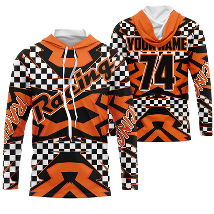 Kid&adult Motocross custom jersey dirt bike shirt UV protective racing flag off-Road motorcycle PDT15