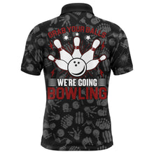 Load image into Gallery viewer, Grab Your Balls Funny Men Polo Bowling Shirt, Personalized Short Sleeves Bowlers Jersey NBP39