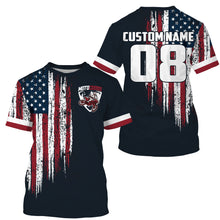 Load image into Gallery viewer, Custom number&amp;name MX dirt bike racing jersey patriotic motocross youth men UV off-road motorcycle PDT168