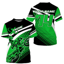 Load image into Gallery viewer, Extreme green Motocross jersey men women kids MX racing UPF30+ dirt bike off-road long sleeves PDT222