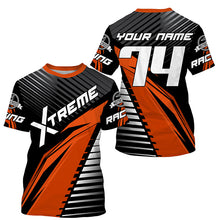 Load image into Gallery viewer, Personalized Motocross riding jersey custom number&amp;name orange dirt bike racing motorcycle off-road PDT227