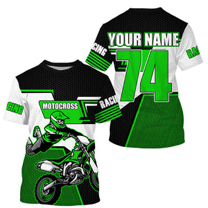 Green extreme personalized Motocross riding jersey youth&adult UPF30+ dirt bike racing shirt PDT278