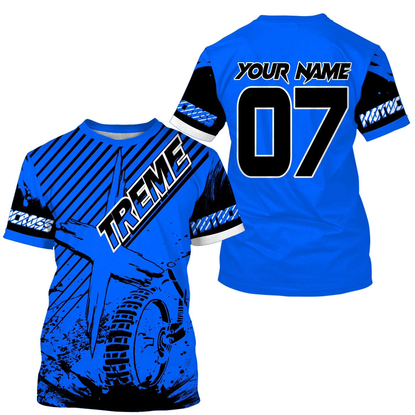 Custom blue MX jersey shirt UV extreme kid&adult Motocross dirt bike racing off-road motorcycle PDT177