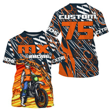 Load image into Gallery viewer, Adult youth jersey Motocross UPF30+ personalized MX dirt bike off-road extreme motorcycle shirt PDT212