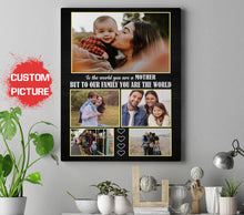 Load image into Gallery viewer, Personalized Mom Canvas| Mother You Are The World Custom Mom Canvas| Mother&#39;s Day Gift, Mom Birthday Gift for Mother JC225