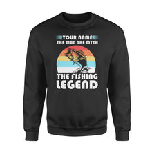 Load image into Gallery viewer, Custom name the man the myth the legend 1970s vintage retro personalized gift - Standard Crew Neck Sweatshirt