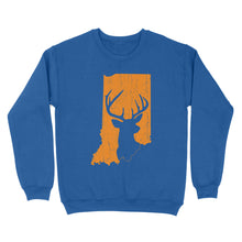 Load image into Gallery viewer, Bucks of Indiana deer hunting hunter orange, Indiana hunting, deer hunting shirt D03 NQS2920 Standard Crew Neck Sweatshirt