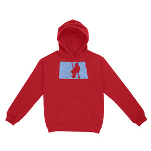 North Dakota Ice Fishing Shirts, Winter Fishing North Dakota State Love Fishing Hoodie - FSD2926 D06