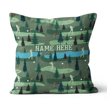 Load image into Gallery viewer, Vintage Green Golf Course Custom Pillow Personalized Golfer Gifts LDT1198