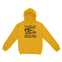Load image into Gallery viewer, Never underestimate a woman who loves horses and believes in Jesus, horse gifts for girls D03 NQS2680 - Standard Hoodie