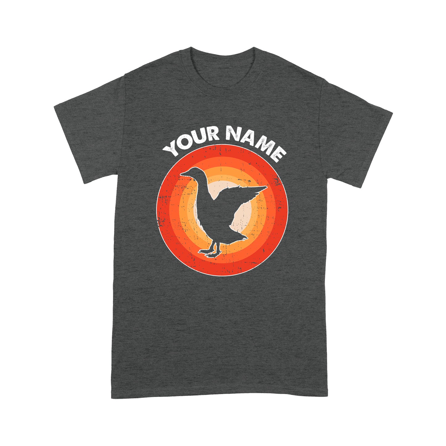 Goose Retro Vintage Sunset Custom Name Shirt, Goose Hunting Shirt, Personalized Gift for Goose Bird Lover Standard T-shirt FSD2347D08