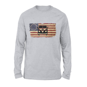 Campervan American flag shirt, camping shirt- 3DQ38