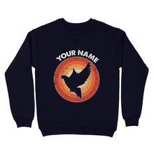 Load image into Gallery viewer, Dove Retro Vintage Sunset Custom Name Shirt, Dove Hunting Shirt, Gift for Dove Lover, Bird Lover Standard Sweatshirt FSD2351D08
