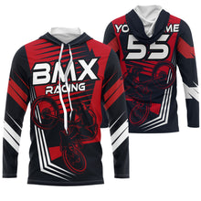 Load image into Gallery viewer, Red BMX racing jersey UPF30+ extreme shirt Adult Cycling gear biking clothes for kids| SLC104