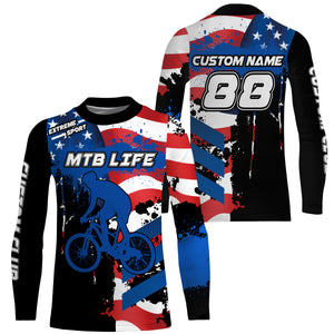 MTB Life American mountain bike jersey Kid adult biking shirt UPF30+ cycling gear bicycle clothes| SLC97