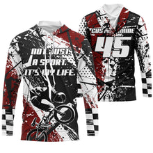 Load image into Gallery viewer, BMX Life Red BMX jersey adult kid bike shirt UPF30+ cycling gear BMX bicycle motocross racewear| SLC83