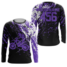 Load image into Gallery viewer, Personalized dirt bike jersey adult&amp;kid UPF30+ Motocross biker girl MX racing off-road - Purple| NMS911