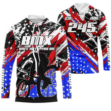 Load image into Gallery viewer, Race until you die Custom patriotic BMX racing jersey UPF30+ Adult kid cycling gear USA bike shirt| SLC78