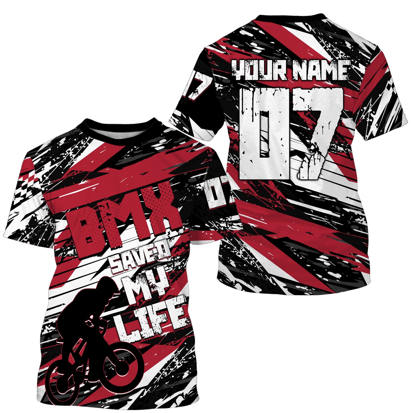 BMX Life Red BMX jerseys UPF30+ Off-road bike shirt Cycling gear Adult kid BMX bicycle clothes| SLC84