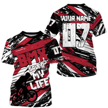 Load image into Gallery viewer, BMX Life Red BMX jerseys UPF30+ Off-road bike shirt Cycling gear Adult kid BMX bicycle clothes| SLC84