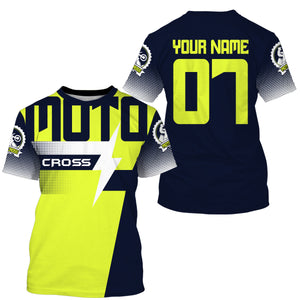 Custom motocross jersey green UPF30+ men women kid dirt bike racing off-road motorcycle long sleeve NMS998