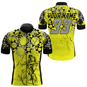 Custom Mens cycling jersey UPF50+ enduro bike shirts Breathable mountain biking tops with pockets| SLC65
