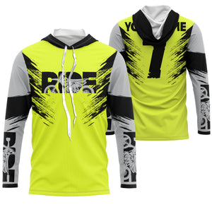 Custom dirt bike jersey adult kid UPF30+ motocross racing green off-road motorcycle racewear NMS968