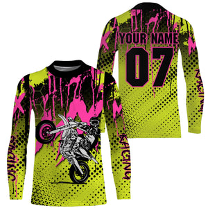 MX racing custom motocross jersey UPF30+ dirt bike off-road motorcycle mens womens youth racewear NMS963