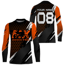 Load image into Gallery viewer, MX Addicted kid adult Motocross jersey personalized UPF30+ dirt bike racing long sleeves NMS1098