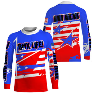 BMX Life Custom American adult kid BMX jersey UPF30+ Extreme sport cycling gear USA bike shirts | SLC80