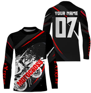 Personalized Extreme Motocross jersey UPF30+ kid adult biker dirt bike racing long sleeves NMS1104