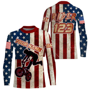 Custom American BMX jersey UPF30+ Adult kid bike shirt USA riding gear Cycling bicycle clothes| SLC70
