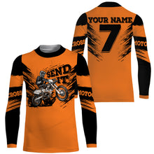 Load image into Gallery viewer, Custom Dirt Bike Jersey Send It UPF30+ Kid Adult Motocross Long Sleeves Off-road Motorcycle NMS1115